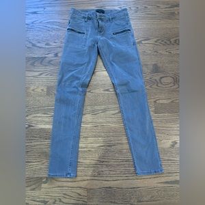 Sanctuary jeans grey w zipper detail and pockets